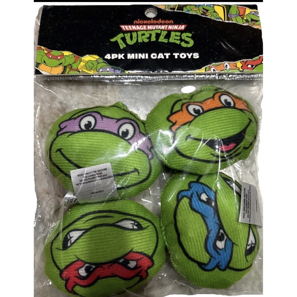 One Pack Of 4 TMNT‎ Mini Cat Toys—All 4 Turtles 2026 New USA SELLER